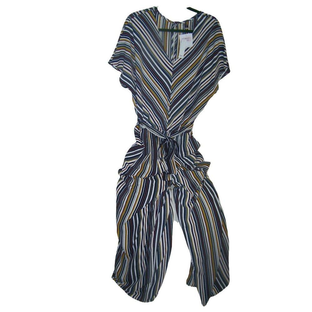 Spin Jumpsuit Plus 3XL Stretch Belted Pants NWT
